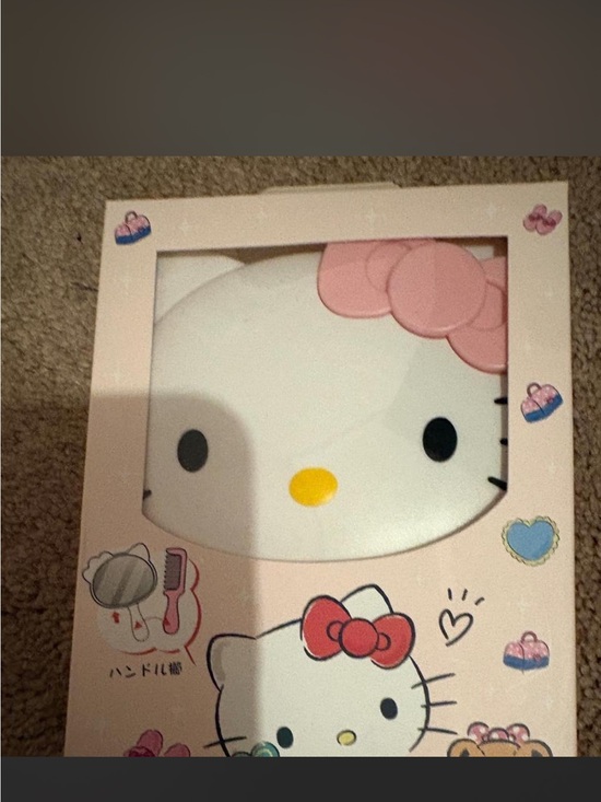 Hello Kitty Other - Hello Kitty Pink and White Kids Wall Mirror